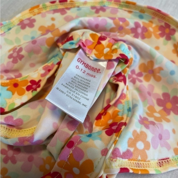 GYMBOREE Girls' Floral Sun & Swim Hat, Size 0-12M - Picture 2 of 4